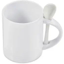 Eden Sublimation Ceramic Coffee Mug & Spoon Set Top